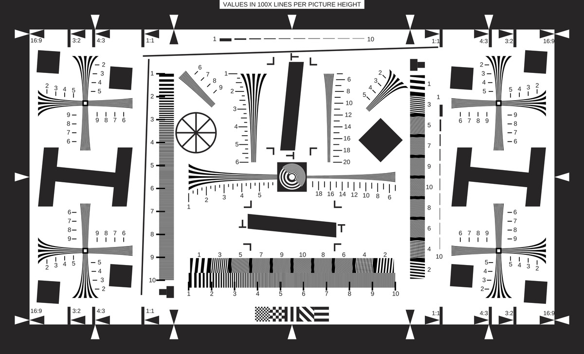 Reconstructed ISO 12233:2000 chart